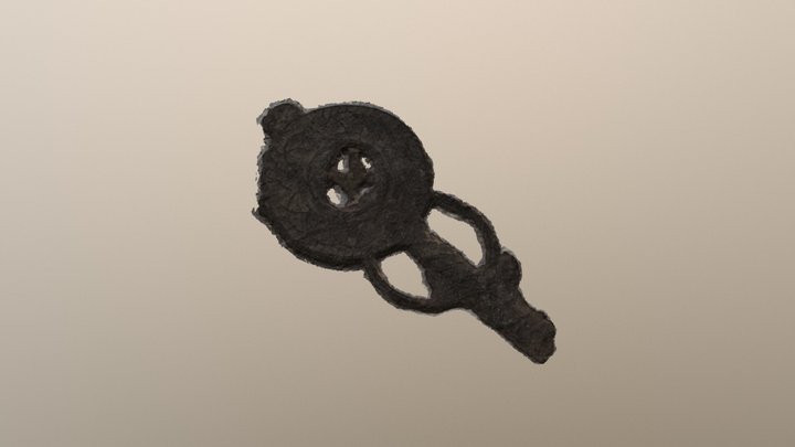 Roman Lead Pewter Votive Mirror 3D Model