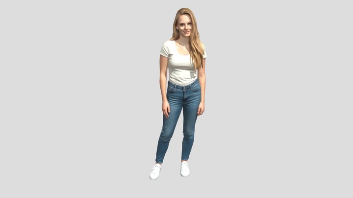 Casual Confidence In White – Kostenloses 3D-Modell STL
