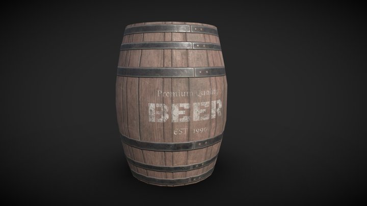Barrel GameDev Legend 3D Model