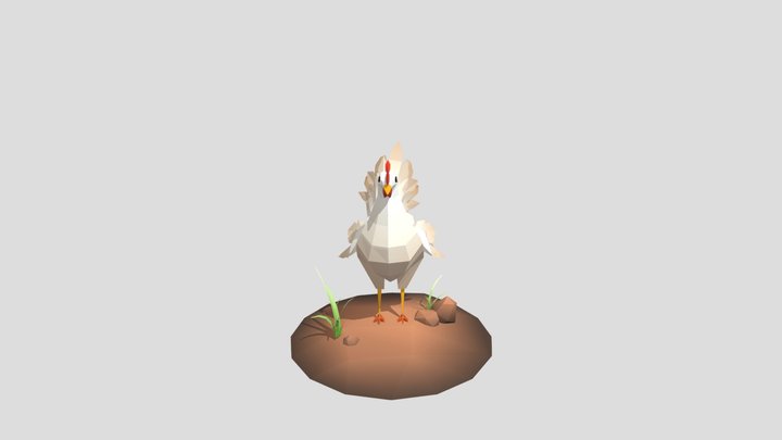 Low poly Chicken 3D Model