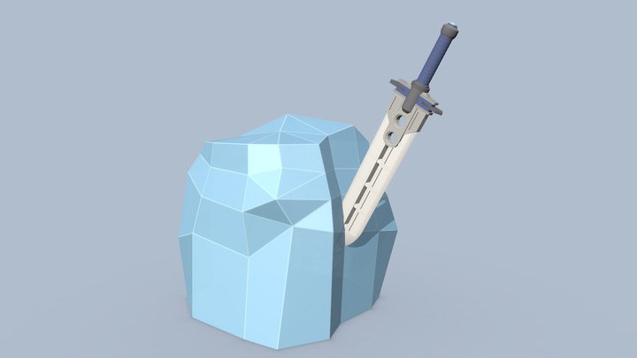 Sword of Kopaka Toa of ice 3D Model