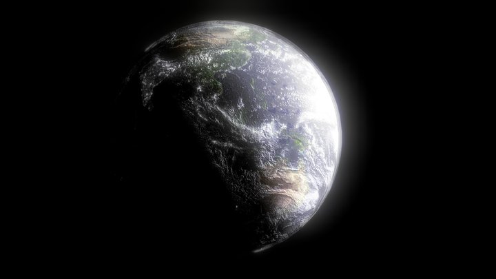 Realistic Earth 8K 3D Model