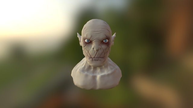 Bust Azog The Defiler - The Hobbit 3D Model