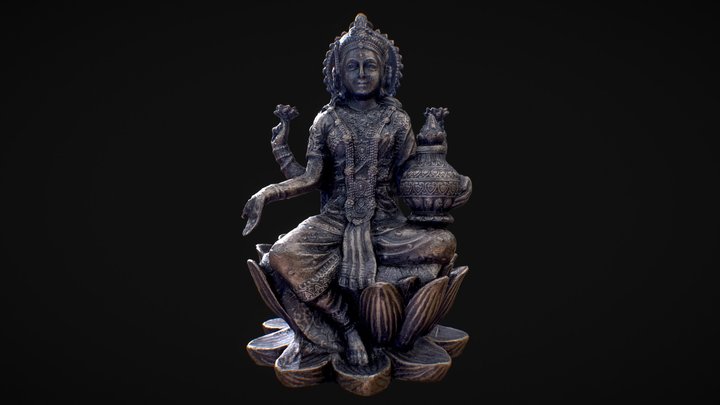 Goddess Laxmi - The Goddess of wealth 3D Model