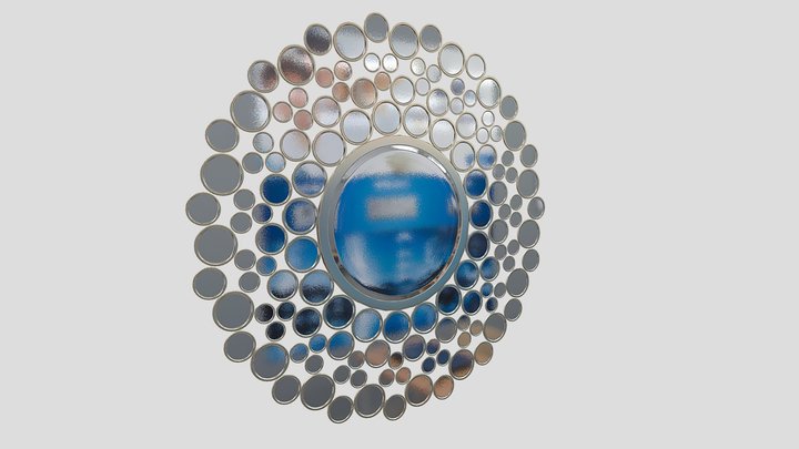Kentwood Round Wall Mirror 3D Model