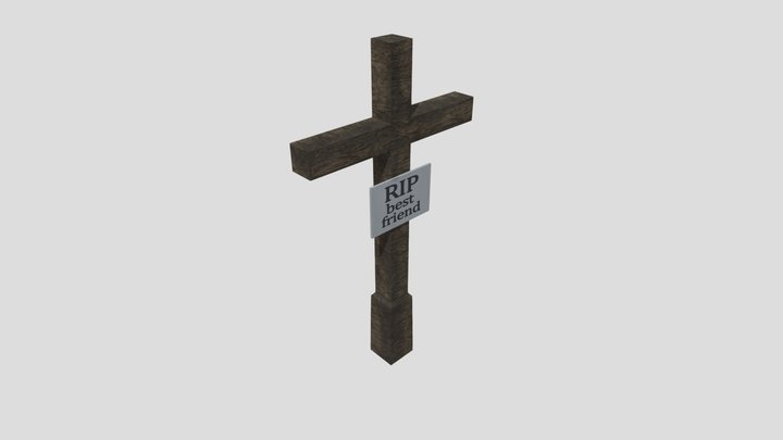 Low poly Cross 3D Model