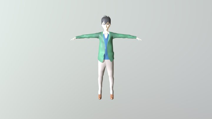 Anime male character 3D Model