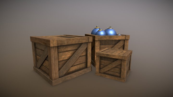 Storage Crates 3D Model