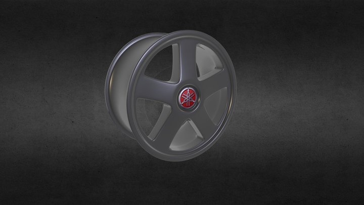 5-spoke car rim (Rotobox/Yamaha inspired) 3D Model