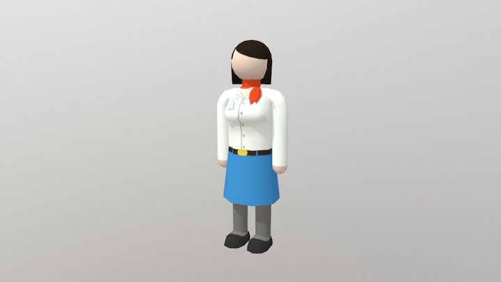 Check In Agent Anim Check In 3D Model