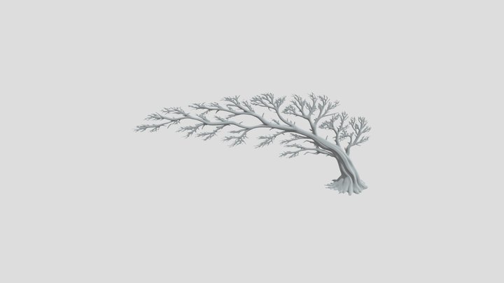Reaching Oak Tree 3D Model