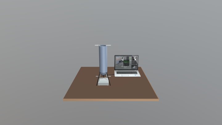 Torre de absorción empacada 3D Model