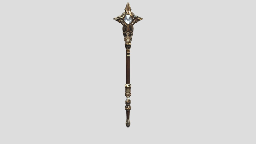 Magic Staff — 3D Model | Game Ready | PBR Textur