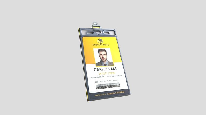 Id Card 3d Model