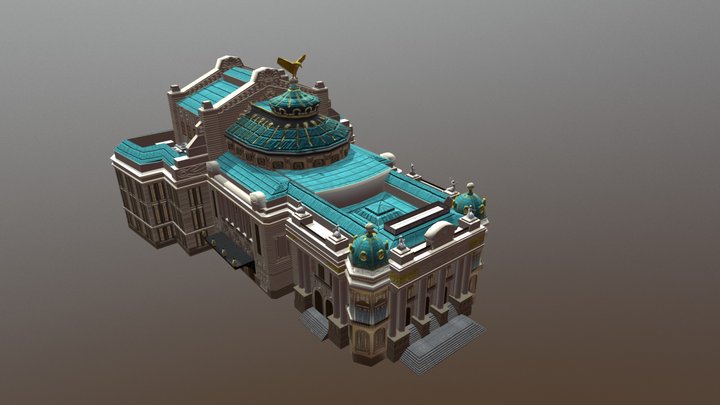 Teatro Municipal do Rio de Janeiro 3D Model