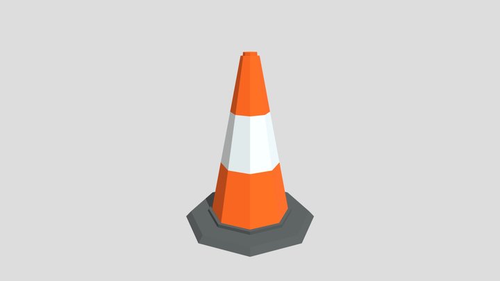 Traffic Cone (Low Poly) 3D Model