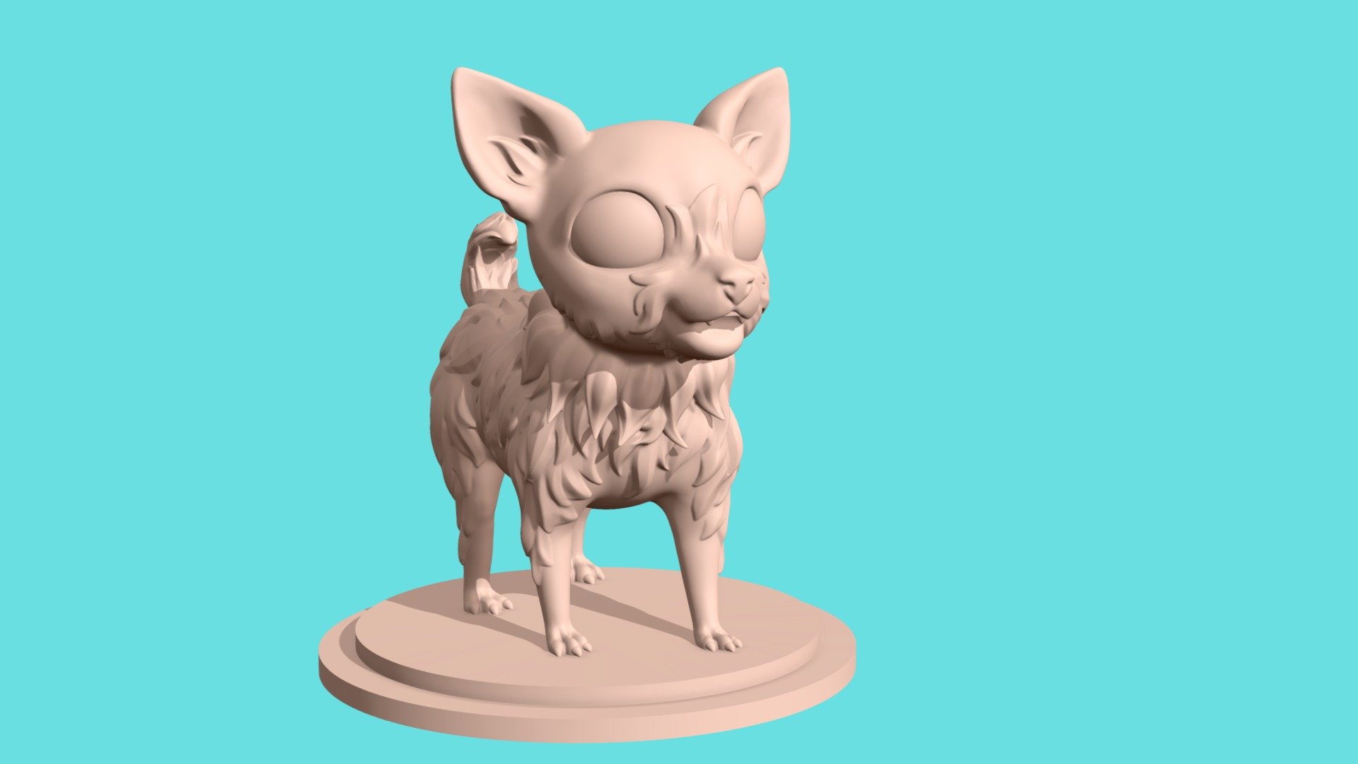 Cute little dog for 3d printing