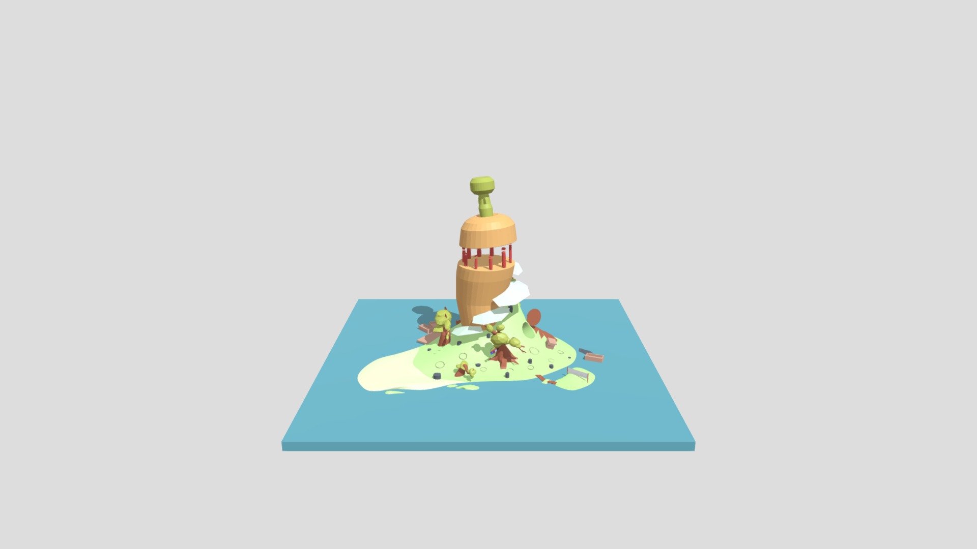 3d sketch - the island — Sketchfab embed 3D viewer