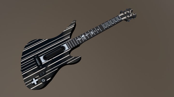 Syn Gates Guitar, Guitar Hero Style 3D Model