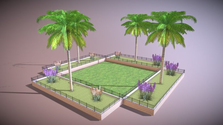 Garden (lowpoly) – Modello 3D gratuito STL