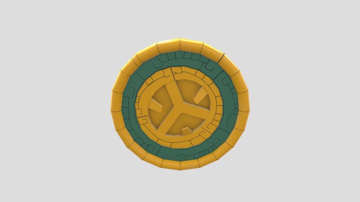 Zonaite shield 3d model 3D Model