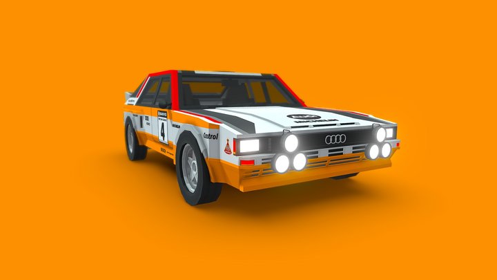 Audi Quattro A2 - New Zealand Rally [Minecraft] 3D Model