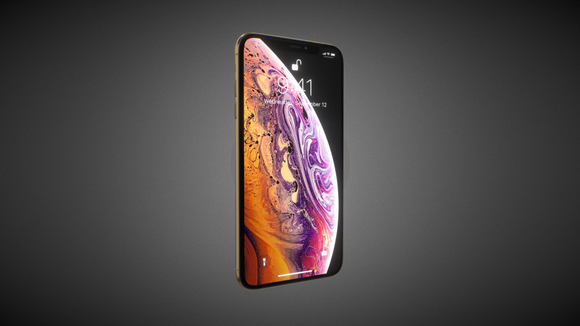 Apple iPhone XS MAX Gold - Buy Royalty Free 3D model by madMIX [89aef97