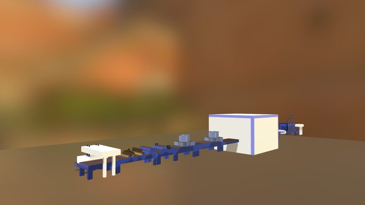 UV LED Single Pass Tile Press 3D Model