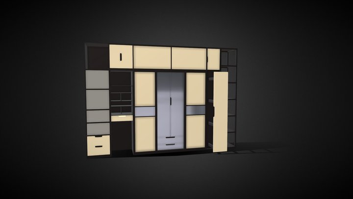 Luxury Wardrobe 3D Model