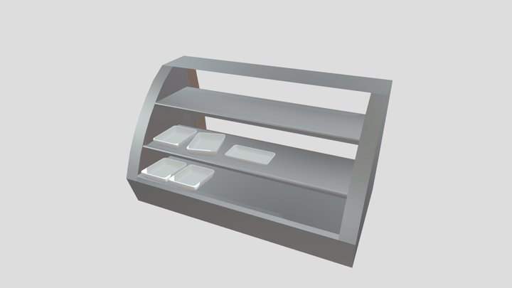 Store | Kitchen counter with trays 3D Model