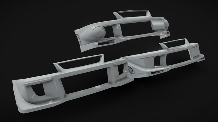 Body kit car Mitsubishi Lancer VI Bumper 3D Model
