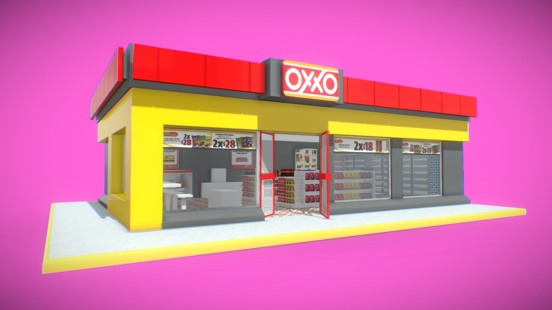 Oxxo - Download Free 3D model by Mora (@MoraAzul) [89b549e]