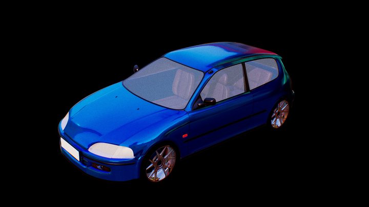 Toyota Hatchback 1993 Work in Progress 3D Model