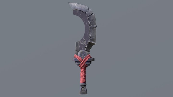 Free Game Ready Low poly Stylized Sword 3D Model