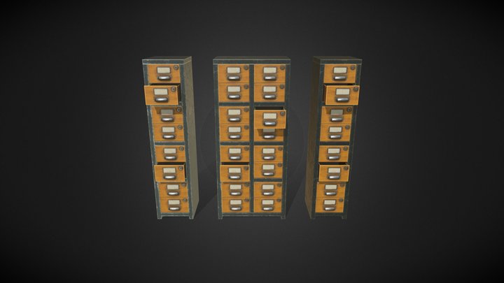 DOCUMENT CABINET_SET 3D Model