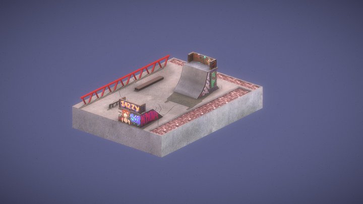 Mini Skatepark 3D Model