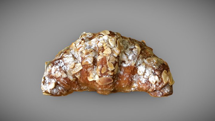 Almond Croissant 3D Model