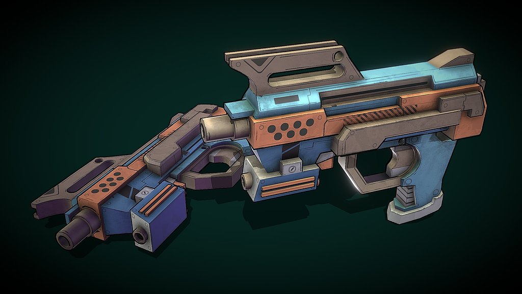 Stylized Guns - A 3D model collection by Tom Verbeeck (@VerbeeckTom ...