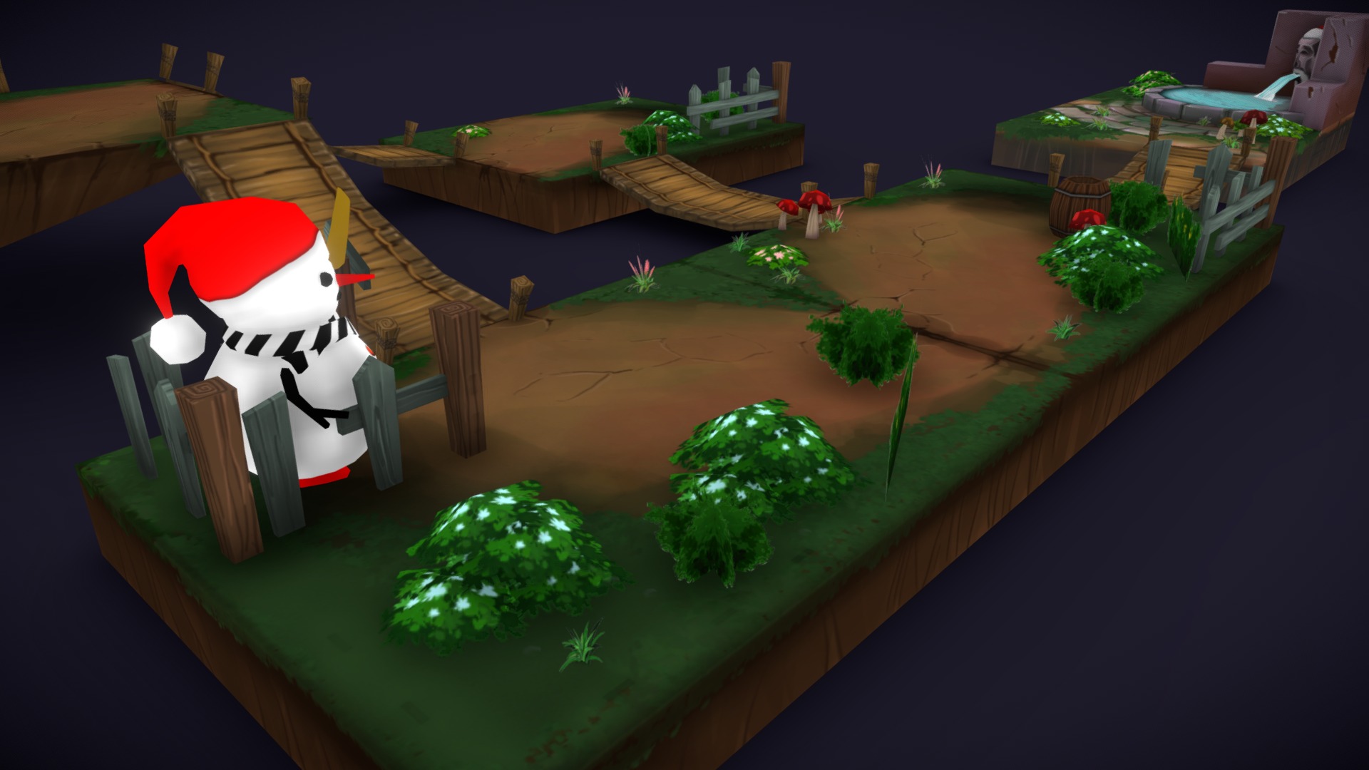 3D model Forest Toon Kit 2 - This is a 3D model of the Forest Toon Kit 2. The 3D model is about a video game of a house.