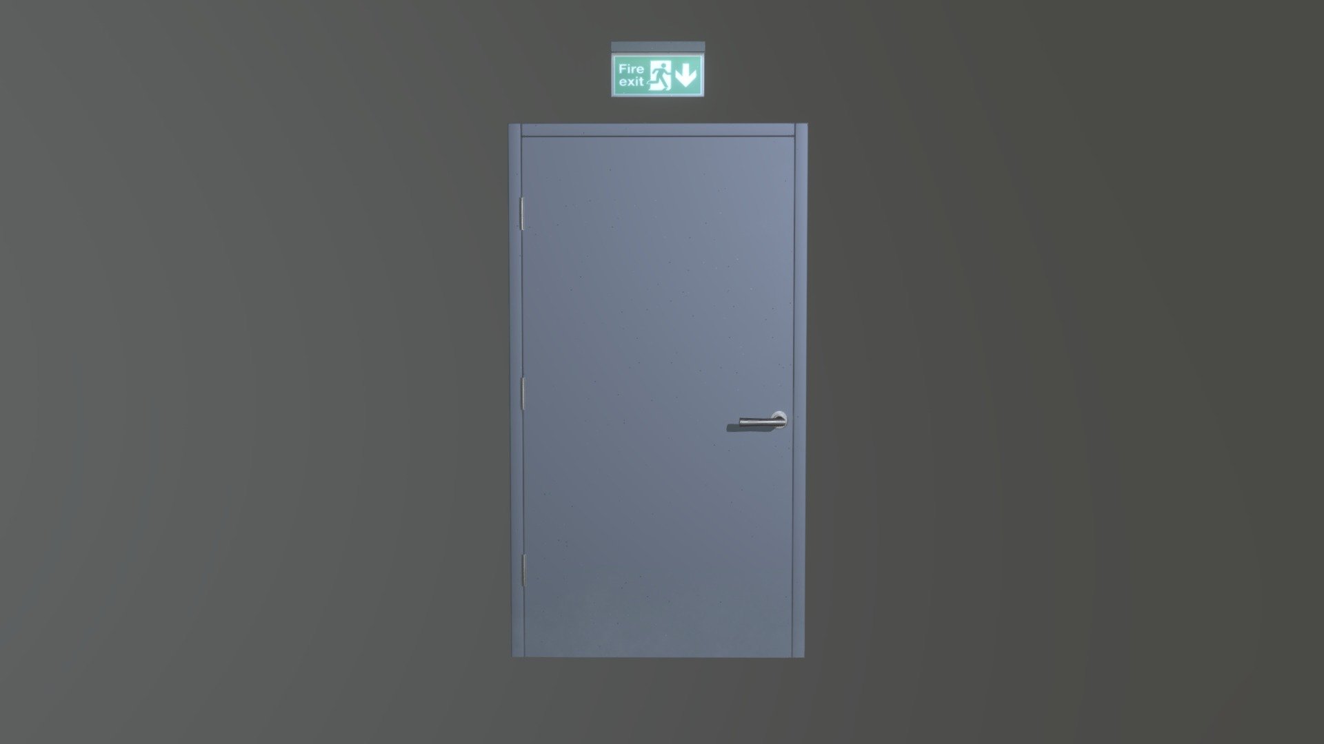 Low poly metal door with exit sign - Download Free 3D model by sauti ...
