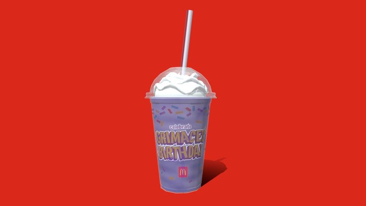 Grimace Birthday Shake 3D Model