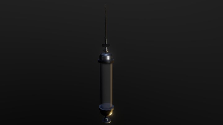 Low-Poly Hypodermic Needle 3D Model