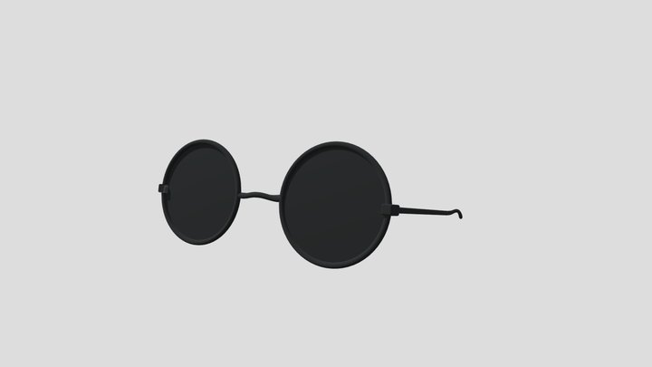 Round glasses 3D Model