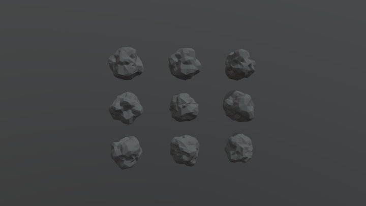 Meteorite Pack 3D Model