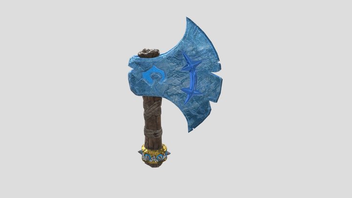 Ancient Icelandic Battle Axe 3D Model