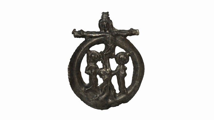 A pilrim's badge ("Calvary") 3D Model
