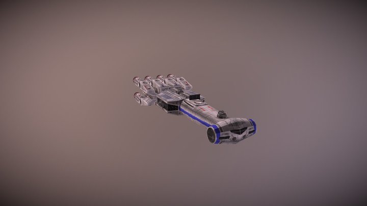 X-Wing Alliance Upgrade Modified Corvette 3D Model
