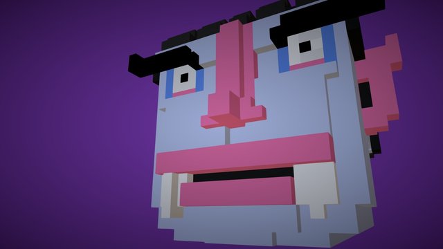 Daily Voxel #4 | Dracula Head 3D Model