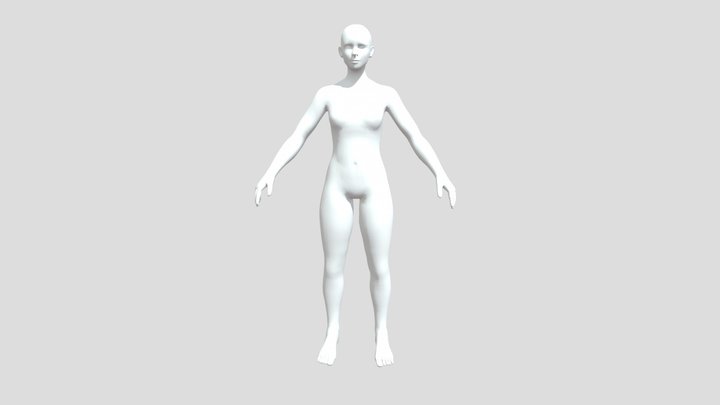 Female Body Base Mesh - 3D Model by KellyJohnson3DArt