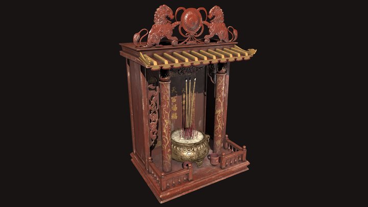 Chinese Praying Altar 3D Model